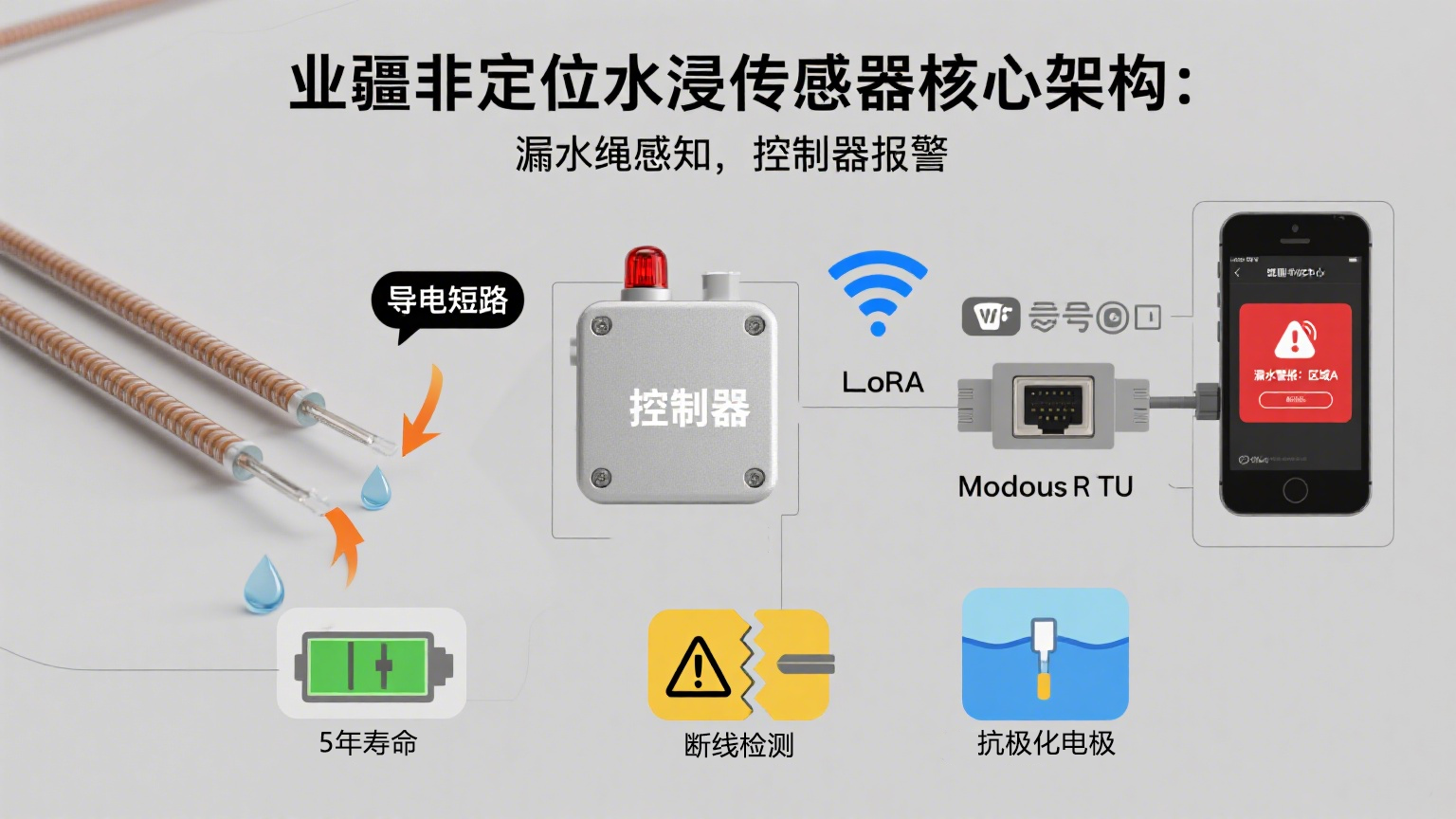 快速感知，全域守護(hù)：業(yè)疆智能非定位水浸傳感器